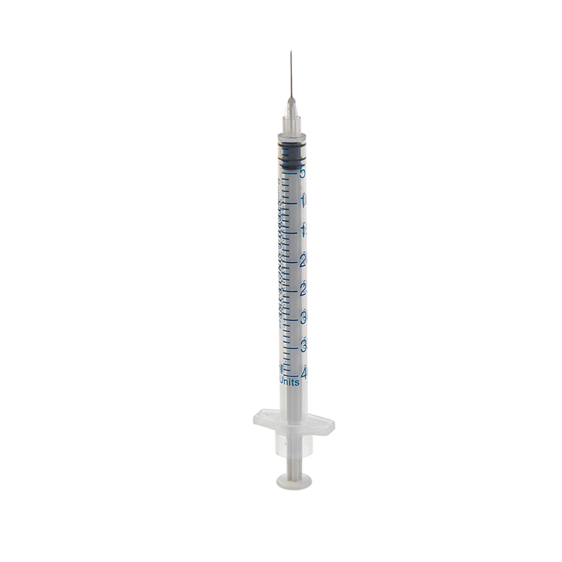 3IS-1ML-40 Romed insulinespuiten 1ml met geïntegreerde naald, 40 stuks, steriel per stuk, 100 stuks in een binnendoos, 32 x 100 stuks = 3.200 stuks in een doos.